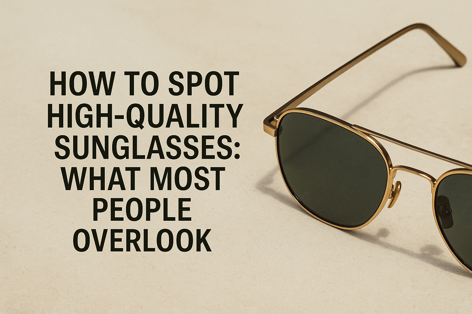 How to Spot High-Quality Sunglasses: What Most People Overlook